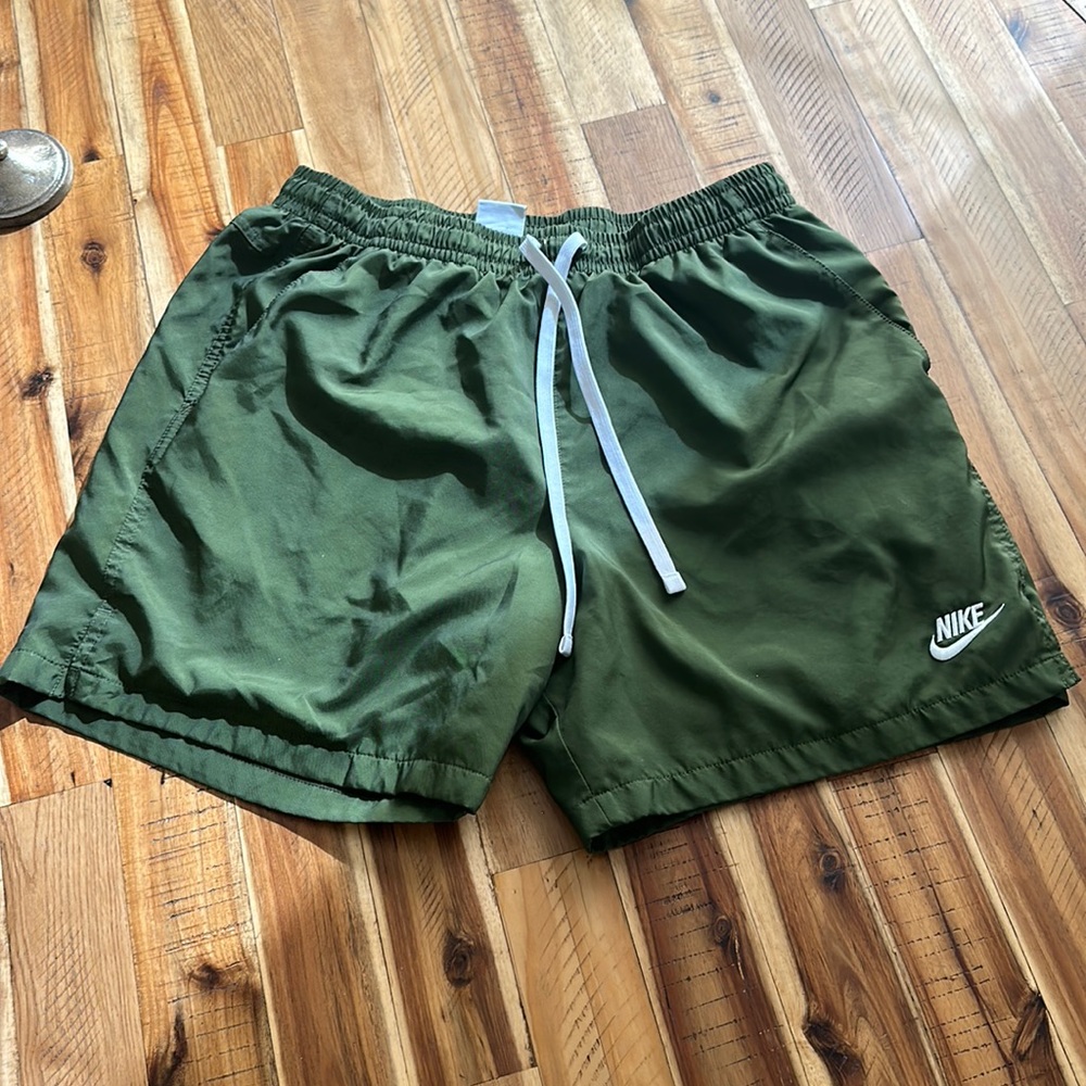 Olive Nike woven shorts